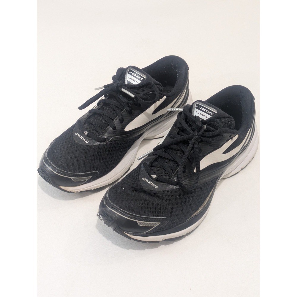 Brooks Launch 4 Womens Running Shoes Black White 1202341B01 Size 8.5